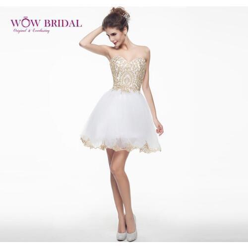 Wowbridal White/Red/Navy/Blue Short Homecoming Dresses 2021 New Lace Up Back Junior High 8th Grade Graduation Dresses SH0019