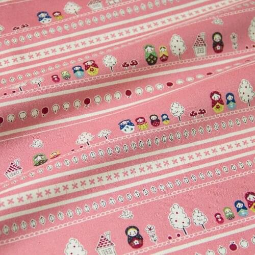 Half-Meter Japanese Kokka Oxford Cotton Fabric Patchwork Quilting Fabric Textile For Sewing Doll A