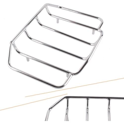 Chrome Steel Motorcycle Rear Luggage Rack Holder Bracket For Harley Touring FLHT FLHR FLHX Road King Electra Street Glide