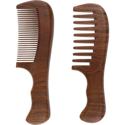 Green Sandalwood Hair Detangling Scalp Massage Comb for Reducing Hair Loss/Dandruff/Breakage, Relieving Tension