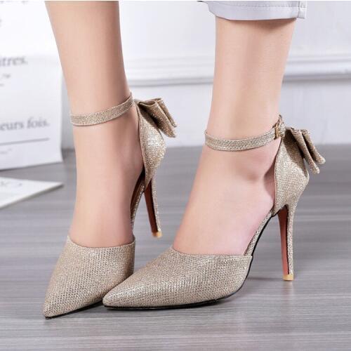 ASHIOFU Hot Sale New Ladies High Heel Pumps Butterfly D'orsay Style Wedding Party Prom Shoes Fashion Dress Evening Court Shoes