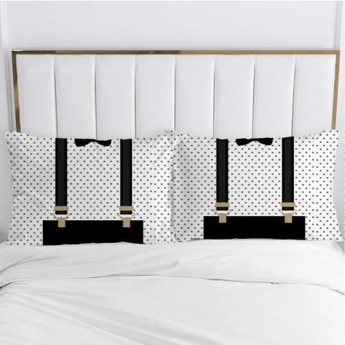 3D Pillow cover Pillow case Luxury Bedding Pillowcase Pillowcovers decorative 50x70 50x75 50x80 Customizable size Mr. Suit white