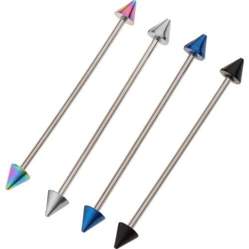4pcs Stud Lip Stud Nose Rings Lip Bar Piercings Stainless Steel