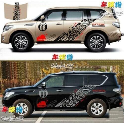 Car stickers FOR Nissan Patrol Y62 Y61 2008-2021 Body exterior decoration Fashion sports decal Film