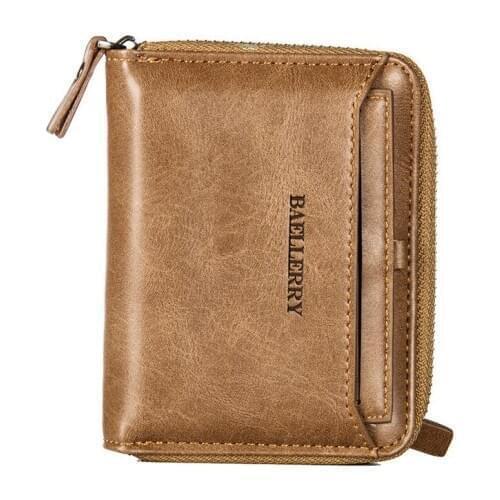 Baellerry Brand Wallet Men Wallets Short PU Leather Male Wallet Purse Card Holder Fashion Man Zipper Wallet 100PCS/lot