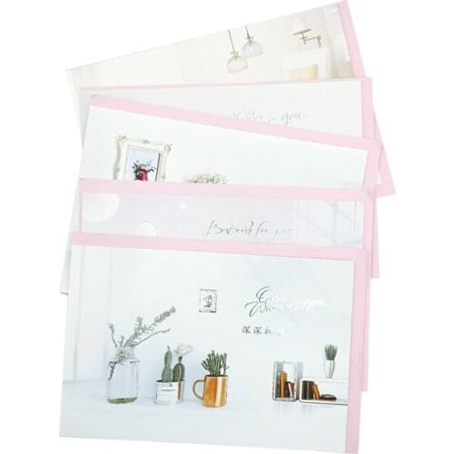 2pack Cute small fresh home blank folding card Mini Paper Postcard Greeting Card Birthday Gift Card Message Card