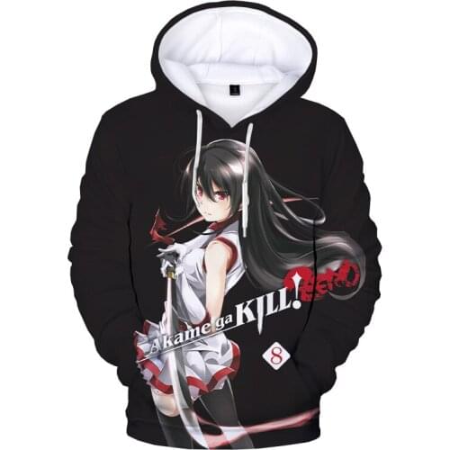 Kids Hoodie Akame Ga Kill 3D Print Hoodie Sweatshirts Men Women Casual Cartoon Anime Pullover Unisex Harajuku Streetwear Hoodies