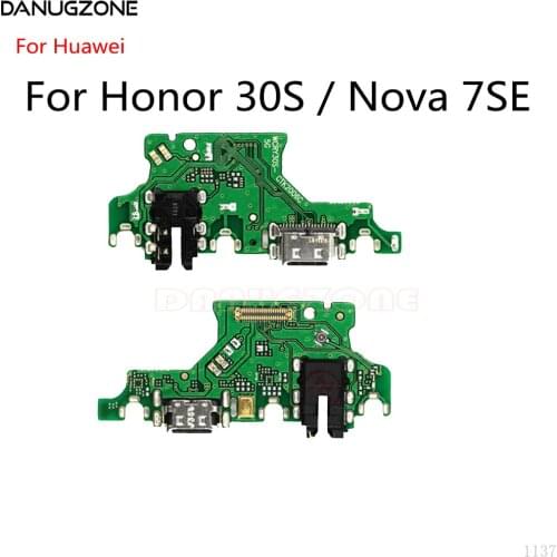 USB Charging Dock Port Socket Jack Plug Connector Charge Board Flex Cable For Huawei Honor 30S / Nova 7SE 5G