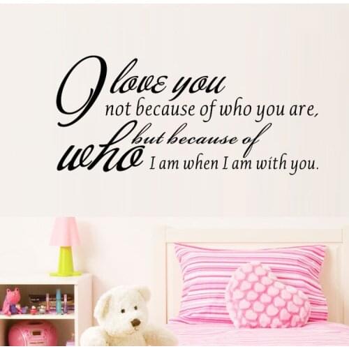 Home Decoration Stickers Decals Love Quotes Wall Sticker Vinyl Home Living Room Decorartion Wallpaper For Bedroom BD-2