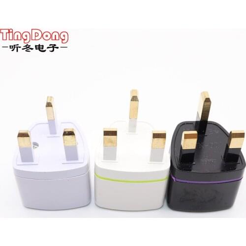 Travel Adapter UK Plug Adapter White Universal Converter Wall Plug AC Travel Power Plug Charger Adapter for eu/us/au to UK