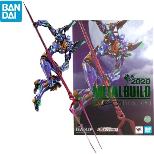 Bandai Tamashi Nations 2020 Metalbuild Eva-01 Test Type Neon Genesis Evangelion Robot Anime Action Figure Collect Model Kids Toy