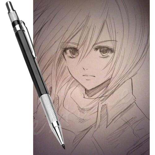 2mm 2B Lead Holder Automatic Mechanical Drawing Drafting Pencil 12 Leads Refills