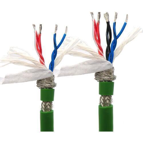 Drag Chain Data Cable 4,6,8,10,12,14 core 0.2,0.3mm² 24,22AWG Ultra High Flexible Shielded Twisted Pair Green Towline Wire 5m