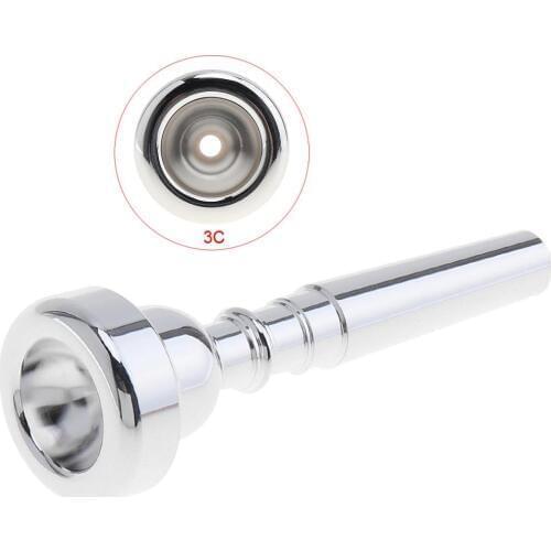 3C Size Small Trumpet Mouthpiece Music Instrument Trumpet Mouth with Silver Plated Trumpet Mouthpiece