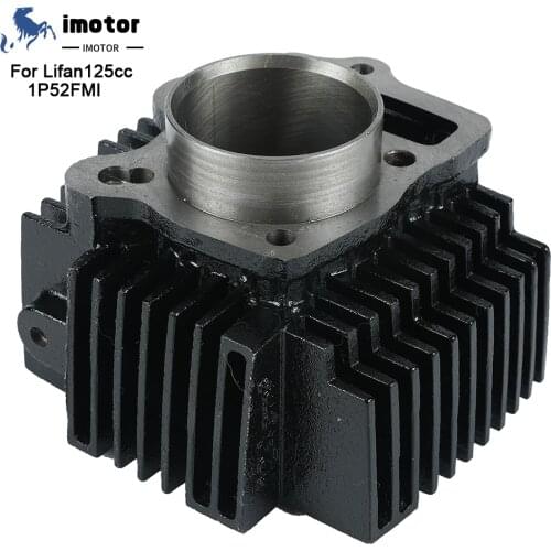 Motorcycle 52.4mm Bore Steel Cylinder For Lifan 125cc LF 125 Horizontal Engines Monkey Bike Dirt Pit Bike ATV Quad Go Kart parts