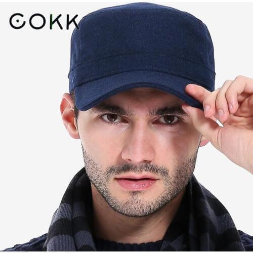 COKK Military Hat Men Wholesale Winter Hats For Men Women Gorras Planas Male Hats Military Cap Army Flat Bone Militar Sailor Hat