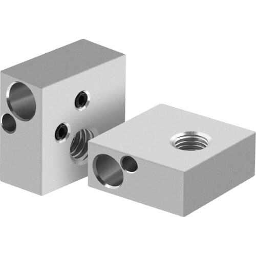 Twotrees MK7 MK8 Aluminium Heater Block For Print Head Hot End Heating Block 20*20*10 20x20x10 mm For 3D Printer Sapphire Bluer