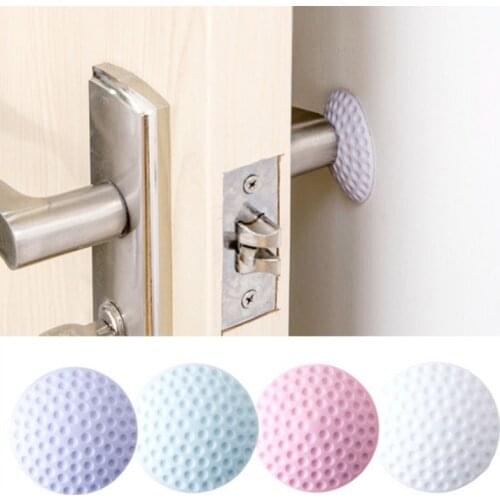 1PC Door Pads Silicone Rubber Door Stopper Self Adhesive Wall Protectors Anti-collision Crash Silent Door Handle Protective Pad