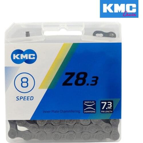KMC Original Bicycle Chain Z8.3 Bike Chain 8 Speed Road MTB Bike Grey Chain 8s 116L Bicycle Chain for 8 Speed Bike