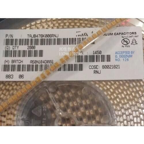 Original 20pcs/ 6.3v47uf 47UF 6.3V B J476 B3528 1210 Tantalum Capacitor