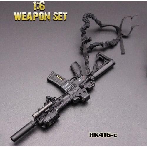 HK416 C Gun Model 16cm 1/6 Scale Figure Weapons Model Accessories For 12" Army Solider Action Mini Times Toys