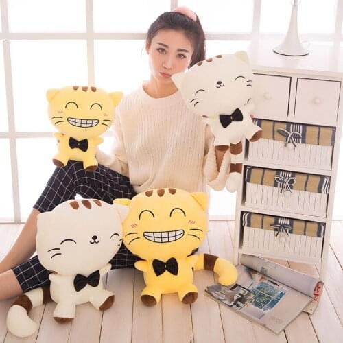 20CM Cute Bowknot Plush Doll Toy Gift Plush Upholstered Cushion Sofa Hug Cat Pillow Doll Childrens Rrag Doll Decoration Gift