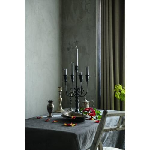 Wrought Iron Candlestick Wedding Dining Table Centerpiece Romantic Dinner Ornaments Candelabros Para Mesa Table Decor ED50ZT