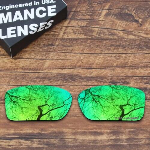 ToughAsNails Resist Seawater Corrosion Polarized Replacement Lenses for Oakley Double Edge Sunglasses Green Mirrored