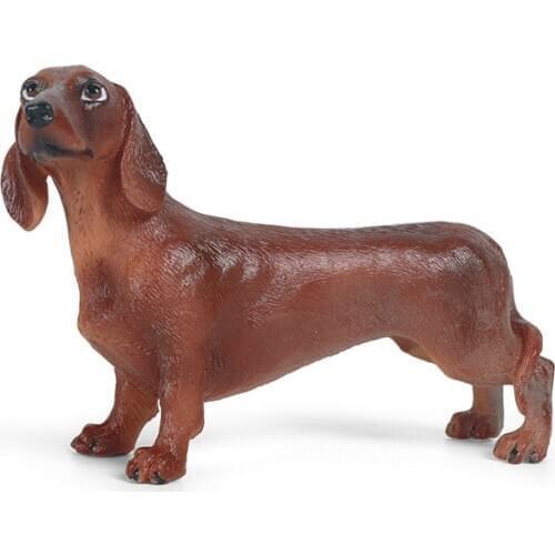 Dachshund Animal Figure Collectible Toys Dog Animal Cognition Action Figures Kids Plastic Model Toys