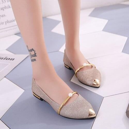 Akexiya New Bling Women Flats 2021 Spring Summer Flat Shoes Woman Pointed Toe Fashion Loafers Female Casual Lazy Shoe Footwear