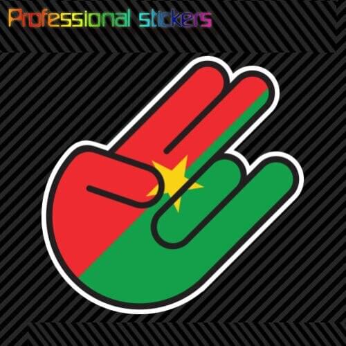 Burkinabe Shocker Sticker Die Cut Decal Self Adhesive Vinyl Burkina Faso BFA BF Stickers for Motos, Cars, Laptops, PVC