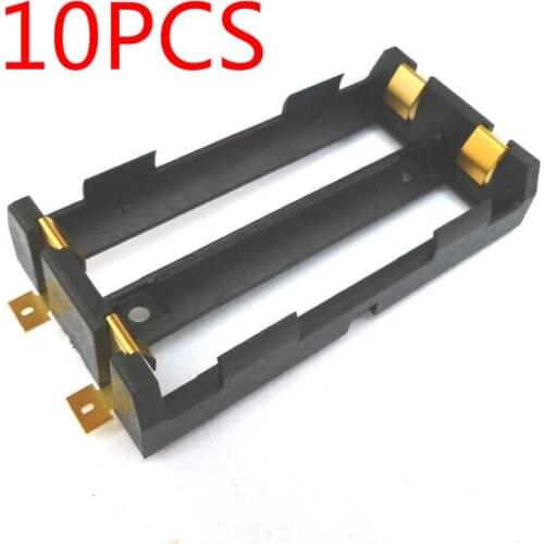 10Pcs/lot High Quality 2 X 18650 Battery Holder SMD With Bronze Pins 18650 Battery Storage Box TBH-18650-2C-SMT