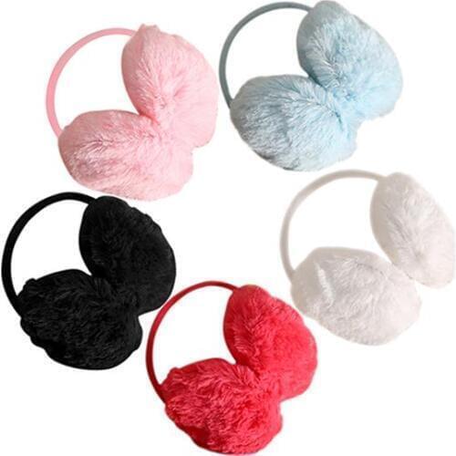 2020 Lowest Price Women Men Winter Round Plush Ear Pad Back Wear Warmers Earmuffs Solid Headband auriculares ободки с ушками