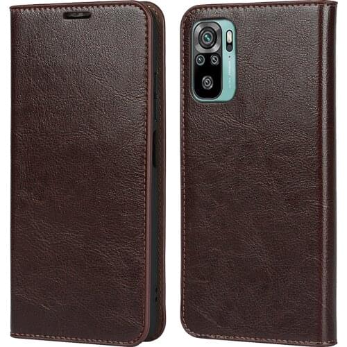 Natural Genuine Leather Skin Flip Wallet Book Phone Case Cover On For Pocophone Poco M3 Pro 5G PocoM3 M 3 M3Pro 64/128 GB Global