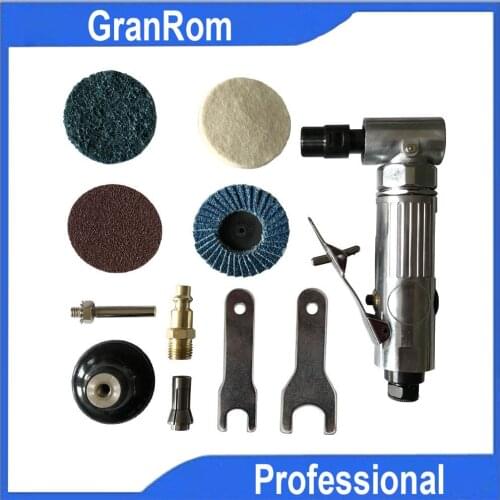 90 ° Pneumatic Engraving Machine 1/4 inch Pneumatic Angle Grinder Air Mill Rust Remover Sanding Polishing