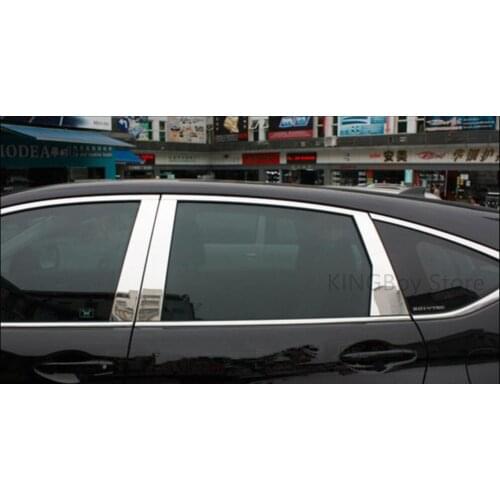 Car accessories high quality Stainless Steel Car window trim column for Zotye T600 Sports 2016-2018