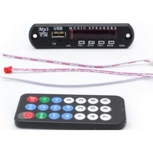 Car USB Hands-free MP3 Player Integrated MP3 Decoder Board Module with Remote Control USB FM Radio for Car