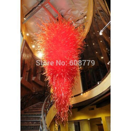 Free Shipping Hotel Style Hand Blown Glass Contemporary Chandelier