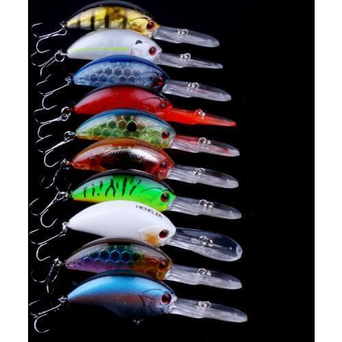 Hot Sale 10pcs New Crankbait Fishing Lures Mellow Streamline Hard Bait 9cm 13g With Long Tongue Pesca Sea Fishing Wobblers