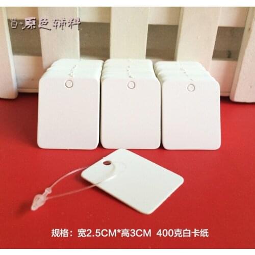Hot sell jewelry tags Size: 20X30mm 500PCS blank hang tags350gsqm paper clothing tag , Price Label Tags