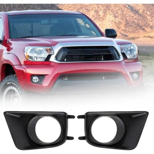 Fog Lamp Cover High Strength Wear Resistant ABS Vehicle Fog Light Frame 8148204020 8148204030 8148104020 for Toyota Tacoma 12-15