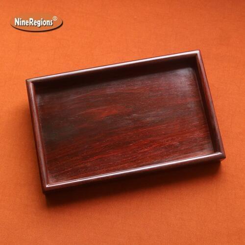 Finest jewelry show tray Authentic Lobular Red Sandalwood of indian decor houseware wood food plate carving artwork