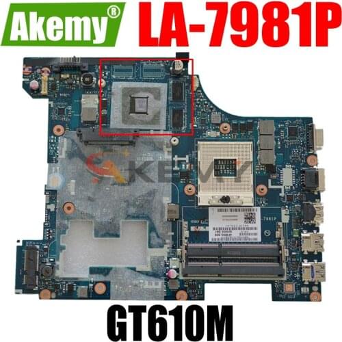 AKEMY LA-7981P Laptop motherboard for Lenovo G580 original mainboard GT610M