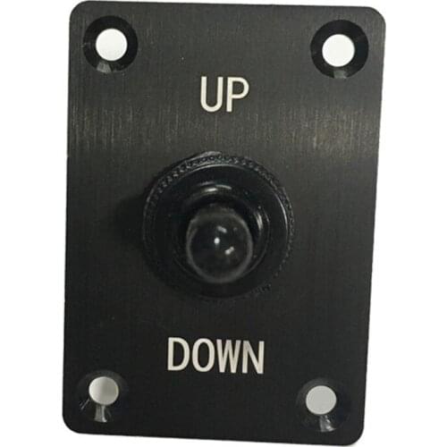 Marine Boat Yacht Trim Tab 3-Way (On)-Off-(On) Momentary Toggle Switch with Aluminum Panel DC 12V