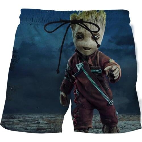 New fashion mens beach pants cartoon gym shorts with quick-dry drawstring and 3D-printed mens sports shorts XS-6XL