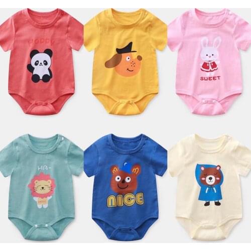 Baby Clothing Newborn Clothes Short Sleeve Baby Triangle Body Clothes Summer Cotton One-piece Clothes Rompers Boy Girl Infant