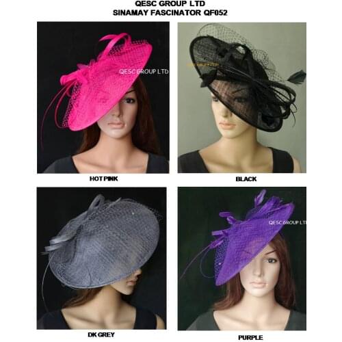 Wholesale Hot pink,Purple,nude pink,ivory.new color. BIG sinamay hat fascinator for races,wedding,kentucky derby.FREE SHIPPING
