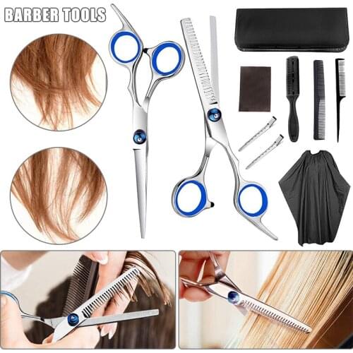 Hair Cutting Thinning Scissors Barbers Shears Stainless Steel Hairdressing Set for Men Women Kids Salon
