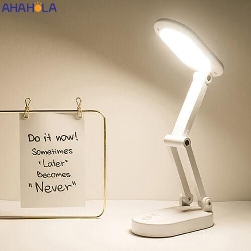Portable Foldable USB Rechargeable LED Study Table Lamp Touch Dimming Eye Protection Night Reading Lamp Desktop Decoration