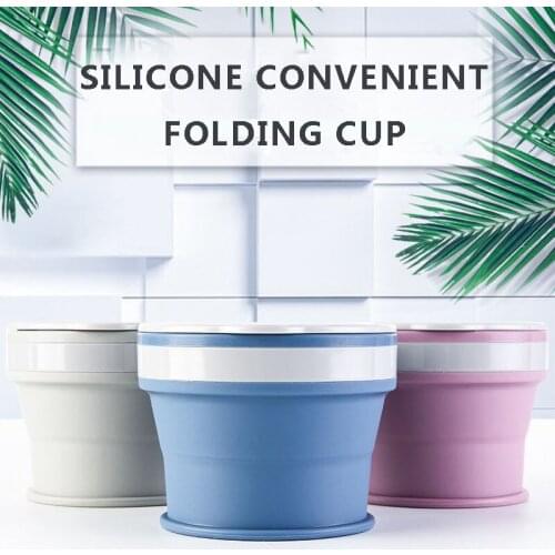 NEW Portable Travel Water Cup Silicone Travel Coffee Tea Outdoor Camping Cup Retractable Collapsible Drinkware Folding Cup Hot
